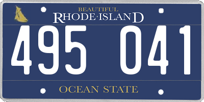 RI license plate 495041