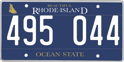 RI license plate 495044