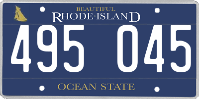 RI license plate 495045