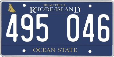 RI license plate 495046