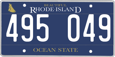 RI license plate 495049