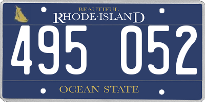 RI license plate 495052