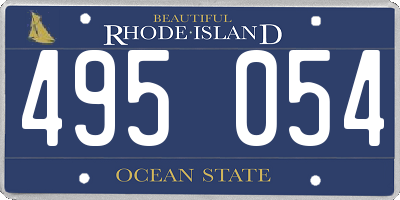 RI license plate 495054