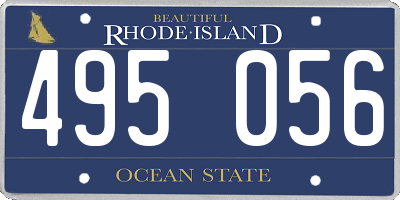 RI license plate 495056