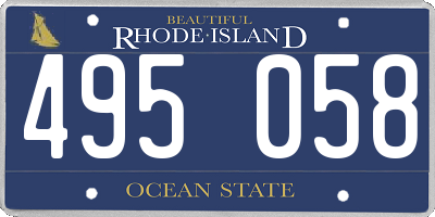 RI license plate 495058