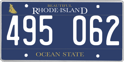 RI license plate 495062