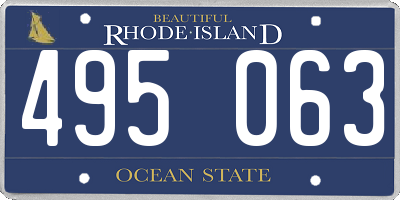RI license plate 495063