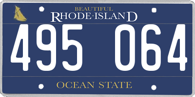 RI license plate 495064
