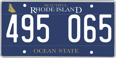 RI license plate 495065