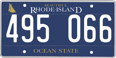 RI license plate 495066