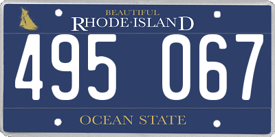RI license plate 495067