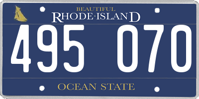RI license plate 495070