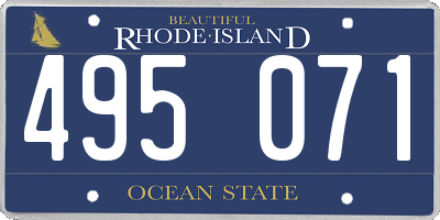 RI license plate 495071