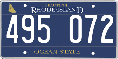 RI license plate 495072