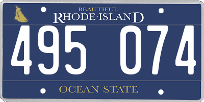 RI license plate 495074