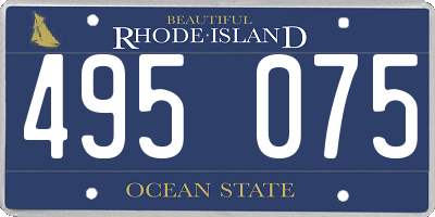 RI license plate 495075