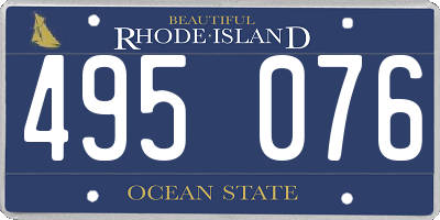 RI license plate 495076