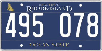 RI license plate 495078