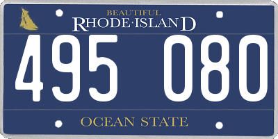 RI license plate 495080