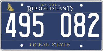 RI license plate 495082