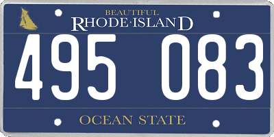 RI license plate 495083