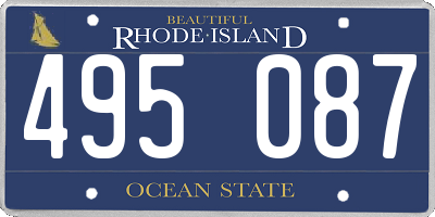 RI license plate 495087