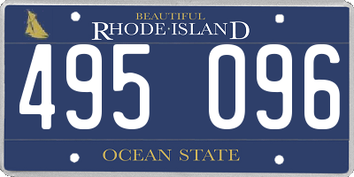 RI license plate 495096