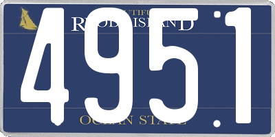 RI license plate 4951