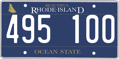 RI license plate 495100