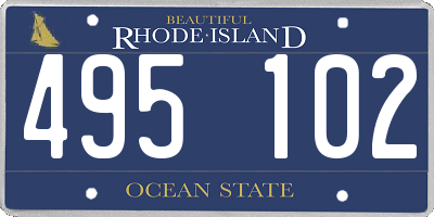 RI license plate 495102