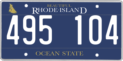 RI license plate 495104