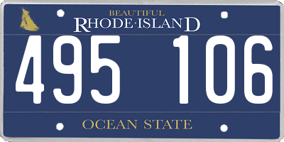 RI license plate 495106