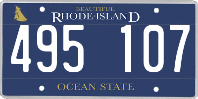 RI license plate 495107