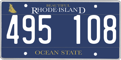 RI license plate 495108