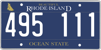 RI license plate 495111