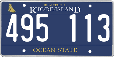 RI license plate 495113