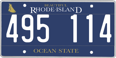 RI license plate 495114