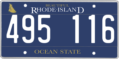 RI license plate 495116