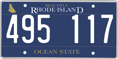 RI license plate 495117