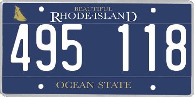 RI license plate 495118