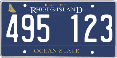 RI license plate 495123