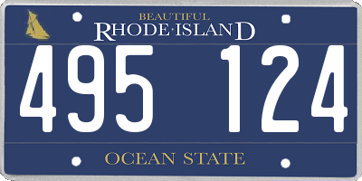 RI license plate 495124