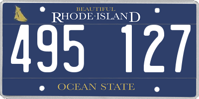 RI license plate 495127