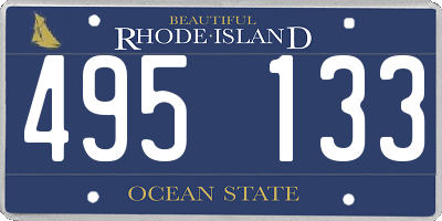 RI license plate 495133