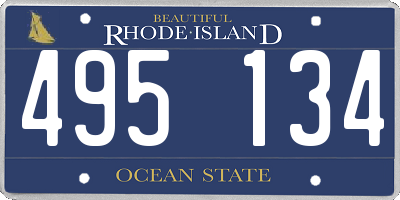 RI license plate 495134