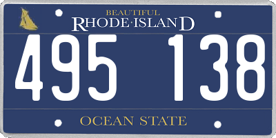RI license plate 495138