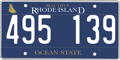 RI license plate 495139