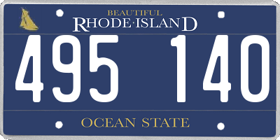 RI license plate 495140