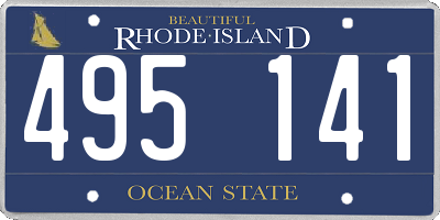 RI license plate 495141