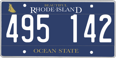 RI license plate 495142